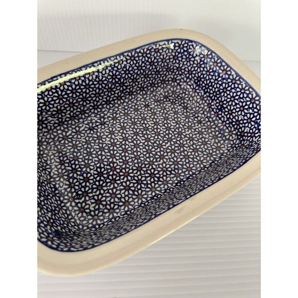Polish Pottery Boleslawiec Rectangular Flowers Serving Baking Dish Stoneware - Picture 4 of 12